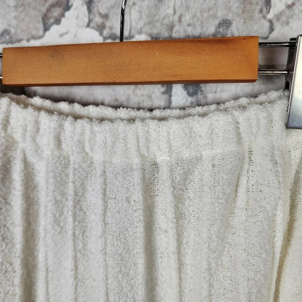 Vintage Sears Knit Midi Skirt  Ivory Gathered Waist Size 16 Measures Smaller - Picture 4 of 10